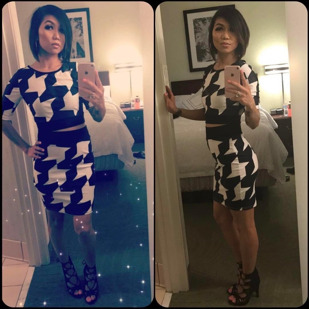 Matching Blk/Wht Top & Skirt